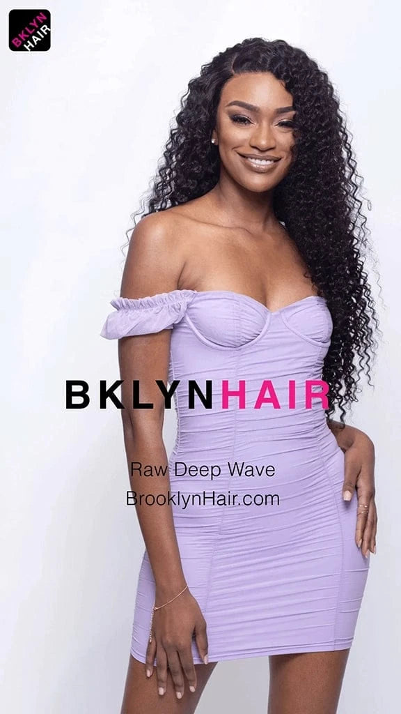 Brooklyn Hair 11A Raw Virgin Caribbean Deep Curl Bundle – Natural Black 100% Unprocessed Human Hair