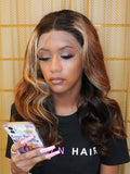 13x4 HD Lace Front Wig / Loose Body Wave Sun Kissed