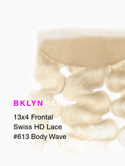 Brooklyn Hair 13x4 HD Lace Frontal – Body Wave Platinum Blonde #613 True Swiss HD 100% Remy Human Hair