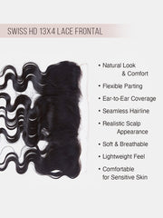 Brooklyn Hair 13x4 HD Lace Frontal – Body Wave True Swiss HD 100% Remy Human Hair