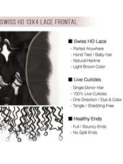 Brooklyn Hair 13x4 HD Lace Frontal – Caribbean Deep Wave True Swiss HD 100% Remy Human Hair
