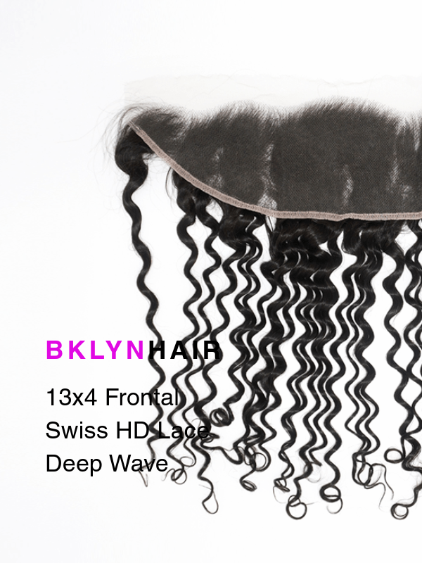Brooklyn Hair 13x4 HD Lace Frontal – Caribbean Deep Wave True Swiss HD 100% Remy Human Hair