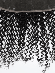Brooklyn Hair 13x4 Transparent Lace Frontal – Bohemian Jerry Curl 100% Virgin Human Hair Natural Black 14 / Jerry Curl (Water Wave) / Transparent Lace
