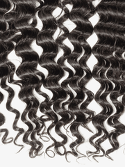 Brooklyn Hair 13x4 Transparent Lace Frontal – Deep Wave 100% Virgin Human Hair Natural Black