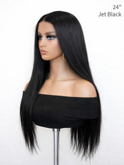 Silky Straight 13x5 HD Lace Frontal Glueless Wig 24" 180% Density