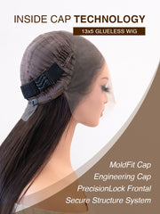 Silky Straight 13x5 HD Lace Frontal Glueless Wig 18-20" 180% Density