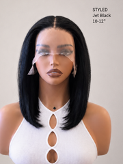 The BKLYN Exclusive: 13×5 HD Lace Frontal Glueless Blunt-Cut Bob Wig – 10–12″, 180% Density