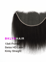 Brooklyn Hair 13x6 HD Lace Frontal – Kinky Straight True Swiss HD 100% Remy Human Hair 14" / Kinky Straight / Swiss HD Lace