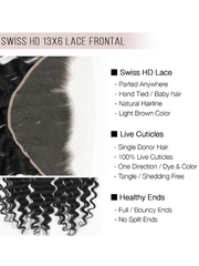 Brooklyn Hair 13x6 HD Lace Frontal – Loose Wave True Swiss HD 100% Remy Human Hair