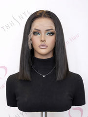 13x6 Lace Front Wig Silky Straight 100% Human Hair 12-14"