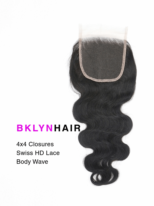 Brooklyn Hair 4x4 HD Lace Closure – Body Wave True Swiss HD 100% Remy Human Hair