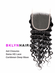 Brooklyn Hair 4x4 HD Lace Closure – Caribbean Deep Curl True Swiss HD 100% Remy Human Hair