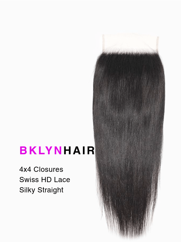 Brooklyn Hair 4x4 HD Lace Closure – Straight True Swiss HD 100% Remy Human Hair