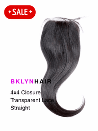 Brooklyn Hair 4x4 Transparent Lace Closure – Straight 100% Virgin Remy Human Hair