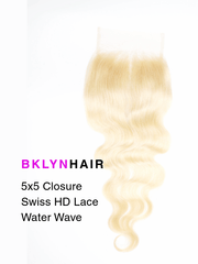 Brooklyn Hair 5x5 HD Lace Closure – Body Wave Platinum Blonde #613 True Swiss HD 100% Remy