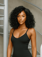 Brooklyn Hair 5x5 Swiss HD Lace Glueless Wig Deep Wave Invisible Knots Jet Black