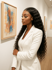 Brooklyn Hair 5x5 Swiss HD Lace Glueless Wig Deep Wave Invisible Knots Jet Black