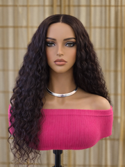 Deep Wave 5x5 Swiss HD Lace Glueless Wig Invisible Knots
