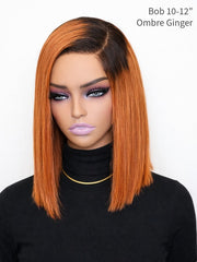 Ombre Ginger Glueless Wig 5x5 HD Lace Bob 10-12" Pre-Cut
