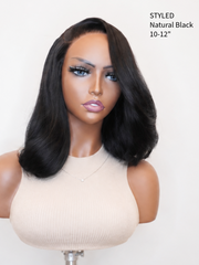 Blunt Cut Glueless Wig 5x5 Swiss HD Pre-Cut Lace Bob Invisible Knots