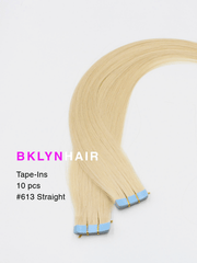 Brooklyn Hair #613 Straight Tape-Ins Tone-Ready Platinum Blonde Hair