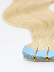 Brooklyn Hair #613 Tape-In Extensions Soft Body Wave in Platinum Blonde