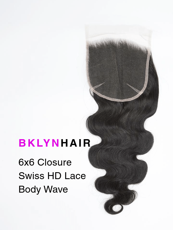 Brooklyn Hair 6x6 HD Lace Closure – Body Wave True Swiss HD 100% Remy Human Hair