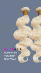 Brooklyn Hair 9A #613 Platinum Blonde Body Wave 2 Bundle Deal – 100% Virgin Human Hair Double Drawn