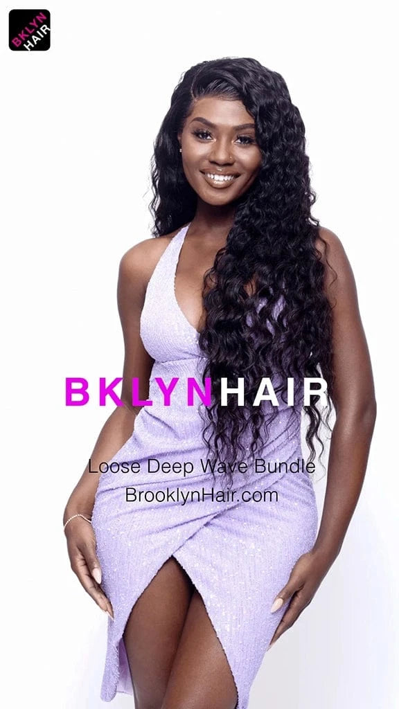 Brooklyn Hair 9A Brazilian Loose Wave 2 Bundle Deal – 100% Virgin Human Hair Remy Double Pack