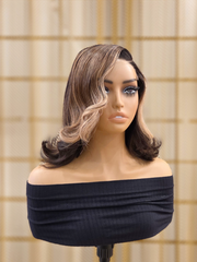 Blonde Highlights Blunt Cut Glueless Wig 5x5 HD Lace Bob 10-12" Sun-Kissed