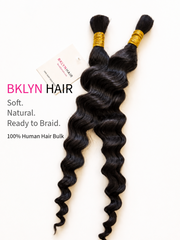 Premium 100% Human Braiding Hair Bulk - Peruvian Deep Twist