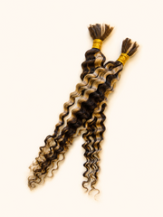 Premium 100% Human Braiding Hair Bulk - Caribbean Deep Wave Sun-Kissed