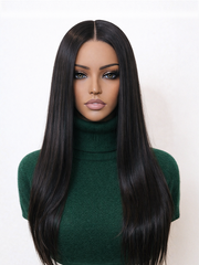 Silky Straight Glueless Wig 5x5 HD Lace Invisible Knots 180% Density