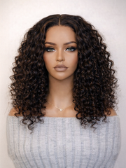 Deep Wave 5x5 Swiss HD Lace Glueless Wig Invisible Knots