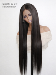 Exquisite Lengths 28"&34" Silky Straight 13x4 HD Lace Front Wig 180% Density