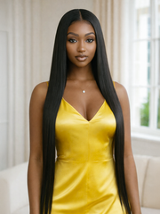 Exquisite Lengths 28"&34" Silky Straight 13x4 HD Lace Front Wig 180% Density
