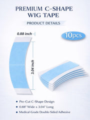 Adhesive Tape Strong Hold Clear Tape for Lace Wigs 10pcs
