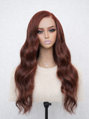 Reddish Brown Loose Body Wave 5x5 HD Lace Glueless Wig 14-16"