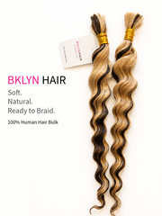 Premium 100% Human Braiding Hair Bulk - Peruvian Deep Twist #Sun-Kissed