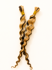 Premium 100% Human Braiding Hair Bulk - Peruvian Deep Twist #Sun-Kissed