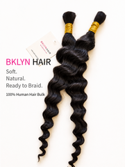 Premium 100% Human Braiding Hair Bulk - Peruvian Deep Twist