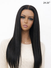 Silky Straight Glueless Wig 5x5 HD Lace Invisible Knots 180% Density