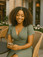 Brooklyn Hair Blonde Highlights Afro Kinky Curly Glueless Wig 180% Density Small Knots 5x5 Swiss HD Pre-Cut Lace Sun-Kissed