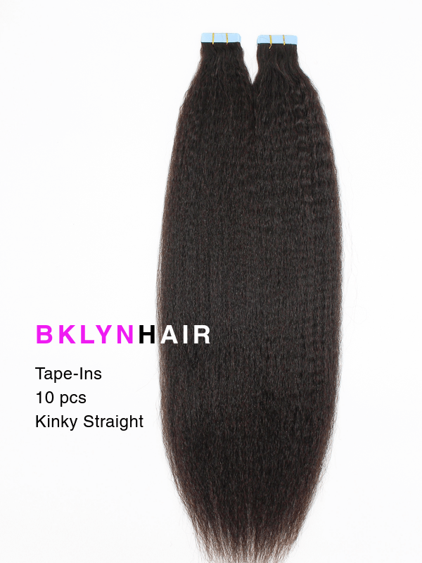 Brooklyn Hair Blowout Look Tape-In Extensions Virgin Kinky Straight