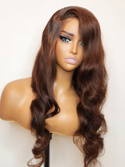 Brooklyn Hair Brown Ready to Go Glueless Loose Body Wave Wig 5x5 Swiss HD Invisible Knots Pre-Cut Lace Closure Wig