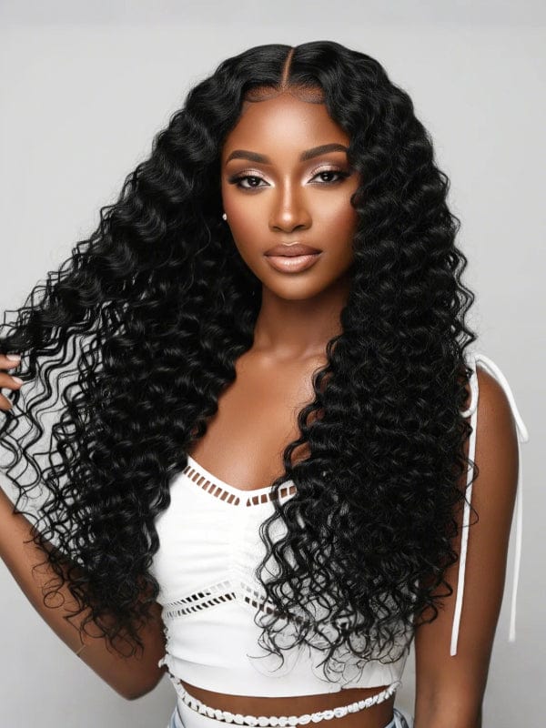 Brooklyn Hair Deep Wave Glueless Wig 5x5 Swiss HD Lace Pre-Cut & Pre-Plucked Invisible Knots