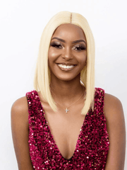 Brooklyn Hair Glueless 4x4 HD Lace Closure Wig Bob 12" Platinum Blonde