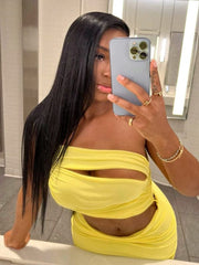 Brooklyn Hair Huge Sale! Ear to Ear 100% Human Silky Straight 13x6 Lace Front Wig Natural Black (LY)