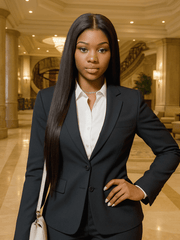 Brooklyn Hair Huge Sale! Ear to Ear 100% Human Silky Straight 13x6 Lace Front Wig Natural Black (LY)