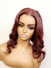 Brooklyn Hair Loose Body Wave Glueless Wig Invisible Small Knots 5x5 Swiss HD Pre-Cut Lace 180% Density 14-16" / Reddish Brown